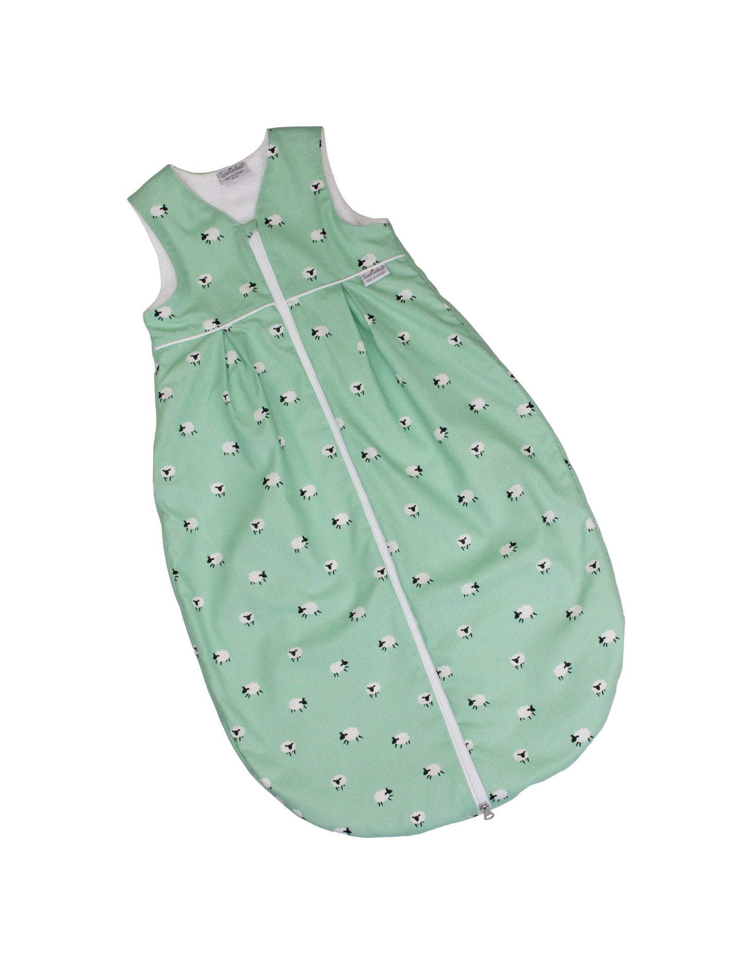 Tavolinchen Frottierschlafsack "Schaf" – Weicher Babyschlafsack mit Schafmotiv in Alt Rose oder Grün