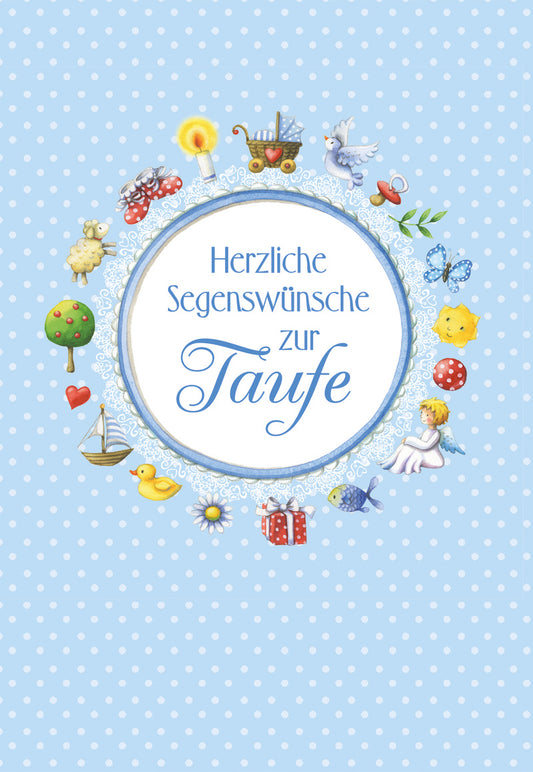 Taufkarte  »Herzliche Segenswünsche zur Taufe«