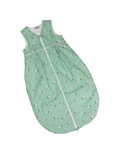 Tavolinchen Frottierschlafsack "Schaf" – Weicher Babyschlafsack mit Schafmotiv in Alt Rose oder Grün