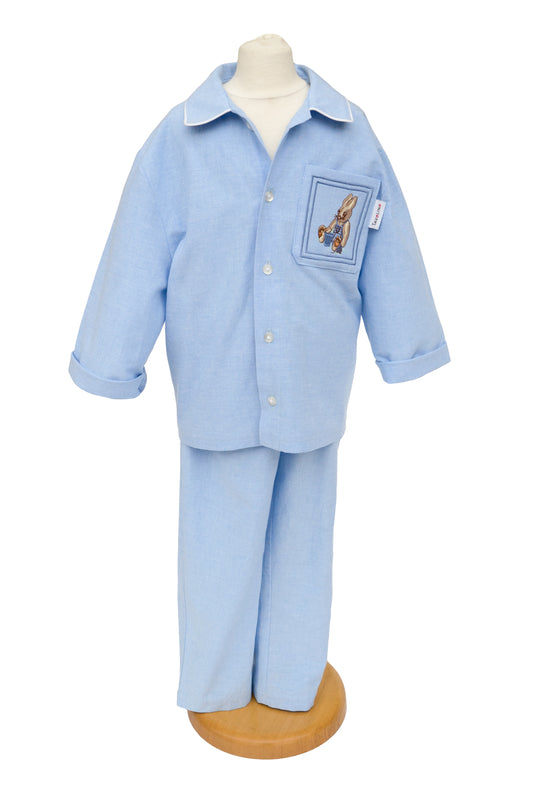 Kinder-Pyjama "Chambray-Hase"